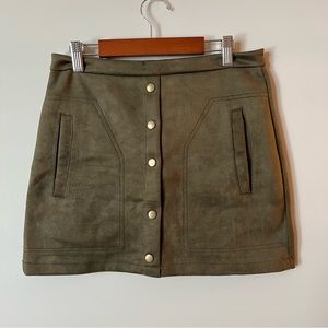 Faux Suede Mini Skirt
